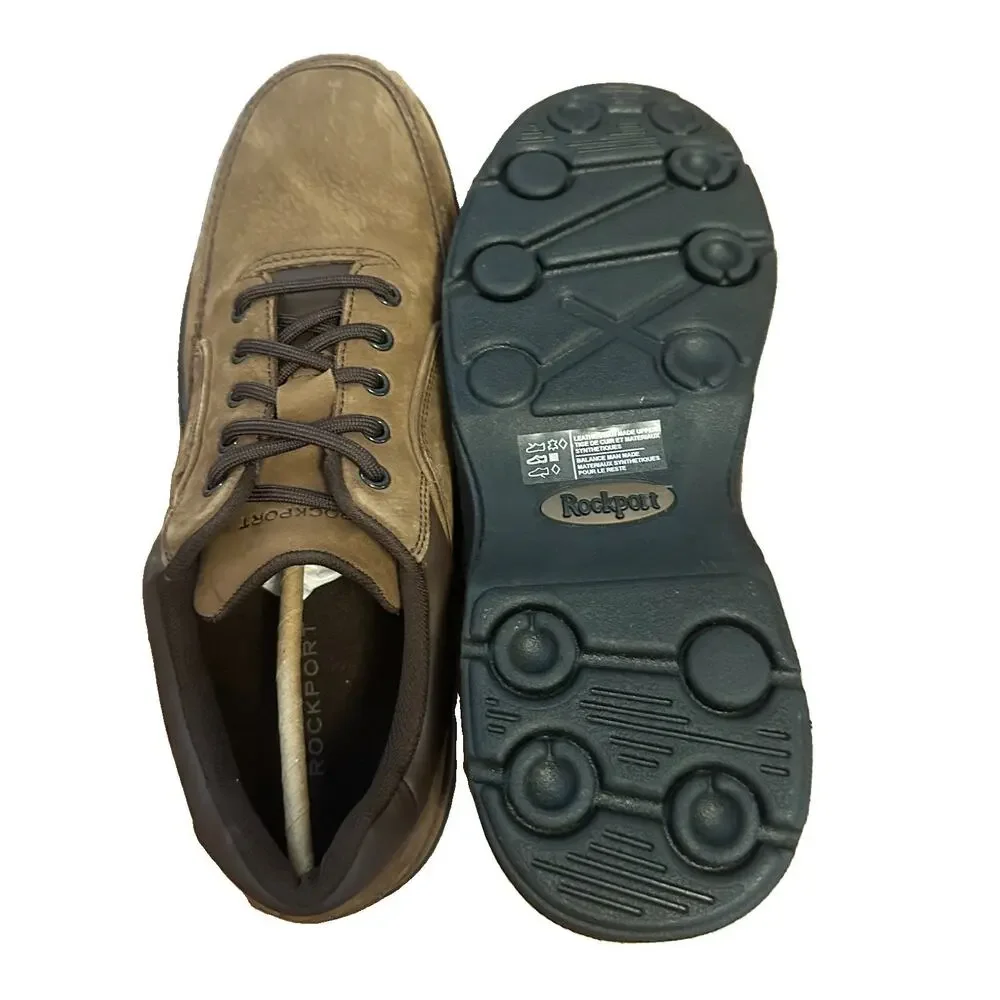NEW Rockport Total Motion Sport Men's Brown Leather Walking Shoes 11